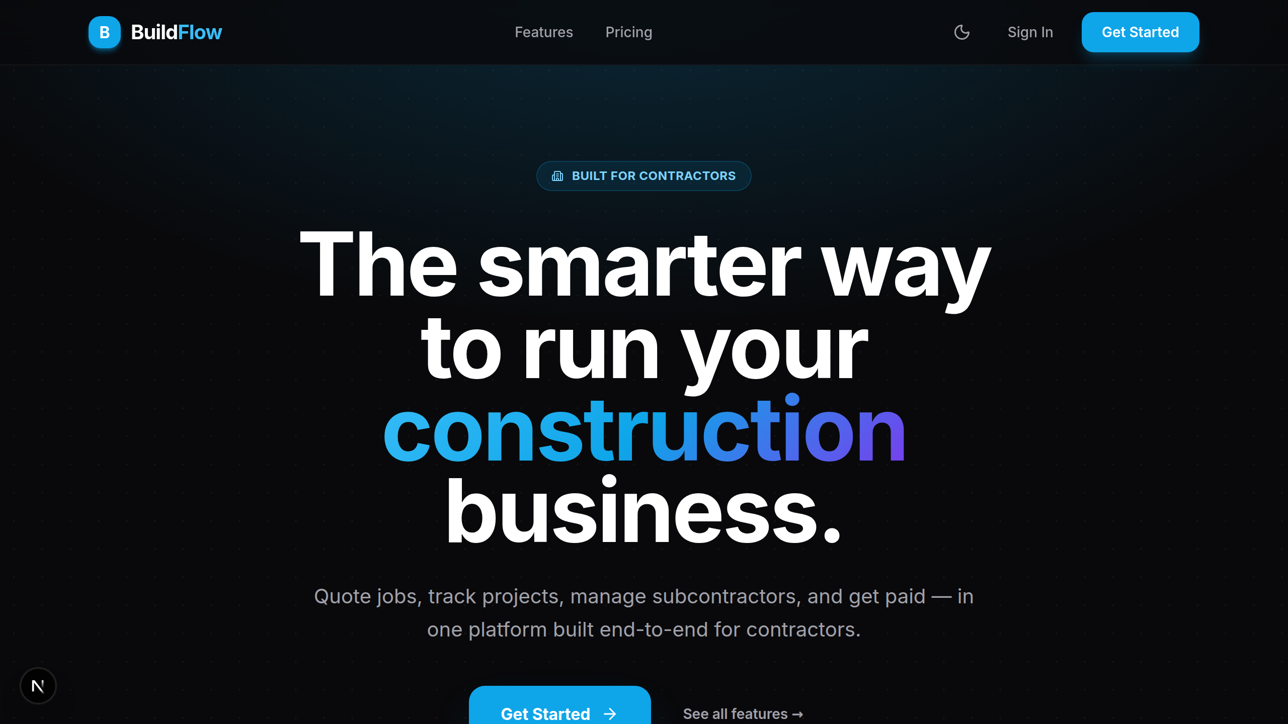 BuildFlow construction management platform
